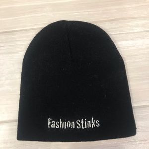Joie “FashionStinks” black hat